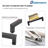 goldenwarm 25 Pack Black Cabinet Pulls 7-1/2in(192mm) Drawer Pulls Kitchen Ca...