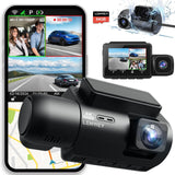 Dash Cam Camera For Cars Dashcam - Lehwey 3 Channel 4k 2160P+1440P+1080P Dash...