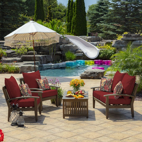 Arden Selections Outdoor Deep Seat Set, 24 x 24, Rain-Proof, Fade Resistant, ...