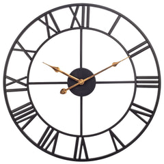 18 Inch Large Wall Clock, Silent Non Ticking Battery Operated Roman Numeral W...