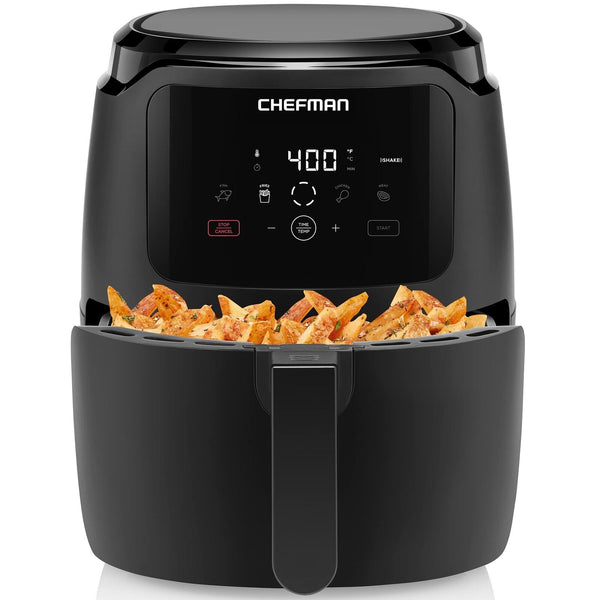 Chefman Digital Air Fryer, Large 5 Qt Family Size, One Touch Digital Control ...