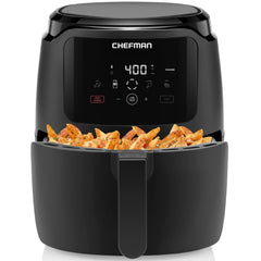 Chefman Digital Air Fryer, Large 5 Qt Family Size, One Touch Digital Control ...