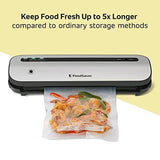 FoodSaver Space-Saving Vacuum Sealer with Bags and Roll, Silver Medium,