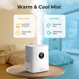 Homvana Humidifiers for Bedroom Large Room, 6.5L Top-Fill Warm & Cool 360&#176;