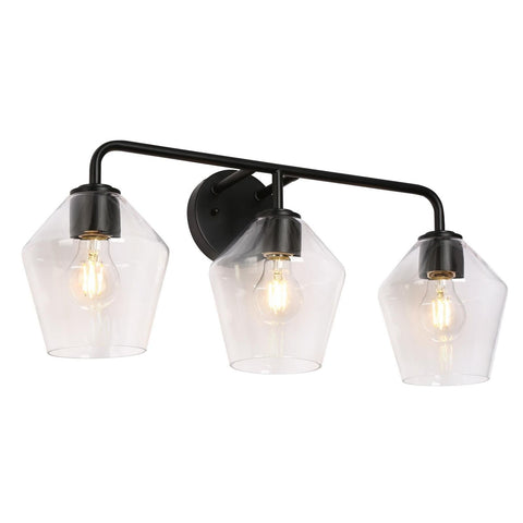 Bathroom Light Fixtures, Black Bathroom Vanity Lights 3 Lights, Modern Farmho...