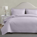 Maple&Stone Quilt Set California King Size, Lightweight Lilac Purple Bedsprea...