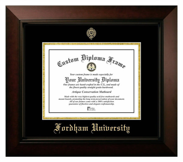Campus Images Fordham University 13 x 10 Legacy Black Cherry Gold Embossed Di...