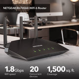 NETGEAR 4-Stream WiFi 6 Router (R6700AX) &#8211; AX1800 Wireless Speed (Up to 1.