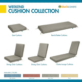 Duck Covers Weekend Water-Resistant Outdoor Dining Seat Cushion, 17 x 17 x 3 ...