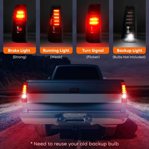 LED Tail Light for Chevy Silverado 1500 2500 03-06, 1500 Classic & 1500 2500 ...