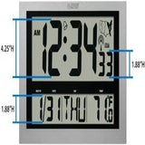 La Crosse Technology 513-1211 Atomic Wall Clock with Jumbo LCD Display Silver