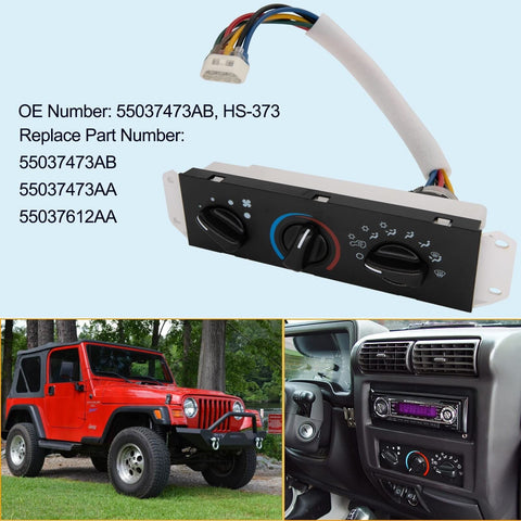 HOTS HVAC A/C Heater Control Panel & Blower Motor Switch Compatible with Jeep...