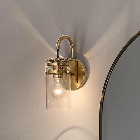 Kichler Brinley 11.5" Wall Sconce in Champagne Bronze, 1-Light, Vintage Wall ...