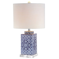 JONATHAN Y JYL3006A Choi 23" Chinoiserie LED Table Lamp Traditional Bedside D...