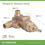 Symmons 261XBRBODY Temptrol Brass Pressure-Balancing Shower Valve with Servic...