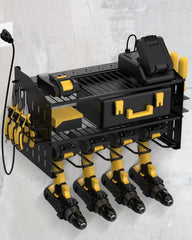 Power Tool Charging Station - 3 Layer Wall Mount Power Tool Organizer with Ch...