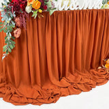 Pooling and Floating Chiffon Table Skirt with extra length, 6FT 9FT 14FT Shee...