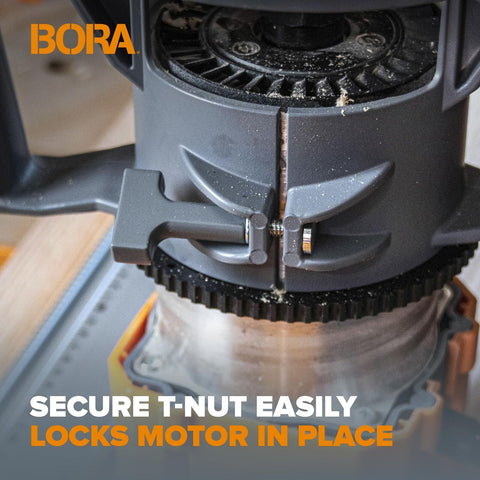 BORA Tools PM-6210 Fixed Router Base for Bora Router Motor PM-6200 Ergonomic ...