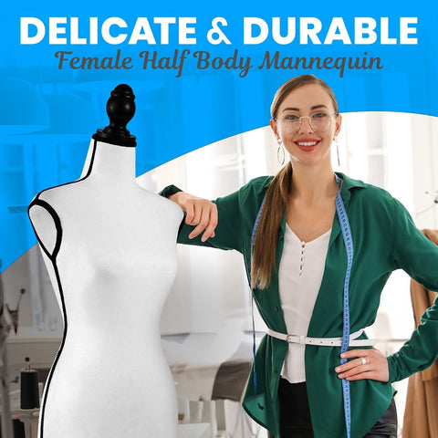 SereneLife Torso Display Female Mannequin with Adjustable Height (52-64 Inche...