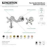 Kingston Brass KS3120AX Vintage Bathroom Faucet, 7-4/9" in Spout Reach, Matte...