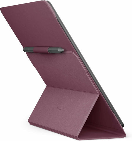 Amazon Kindle Scribe Leather Folio Cover with Magnetic Attach, Sleek Burgundy