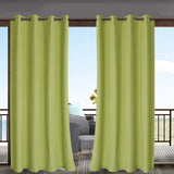 LORDTEX Linen Look Indoor/Outdoor Curtains, 52" W x 84" L, Kiwi Green, Set of...