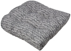 Pillow Perfect - 609973 Outdoor/Indoor Herringbone Slate Tufted Seat Cushions...