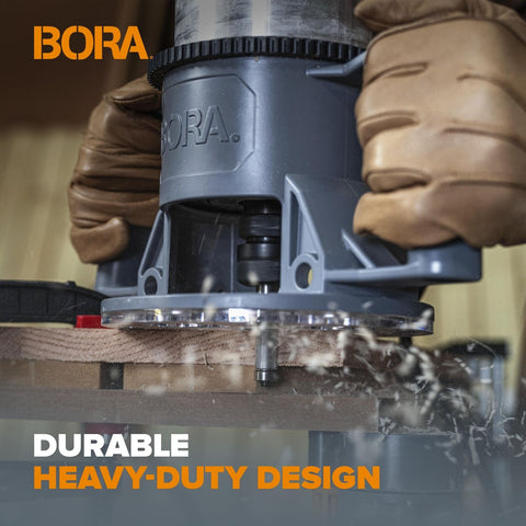 BORA Tools PM-6210 Fixed Router Base for Bora Router Motor PM-6200 Ergonomic ...