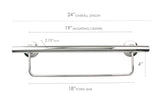 24&#8221; Designer Newport Wall Mount Bathroom Shower Grab Bar with Towel Bar, P