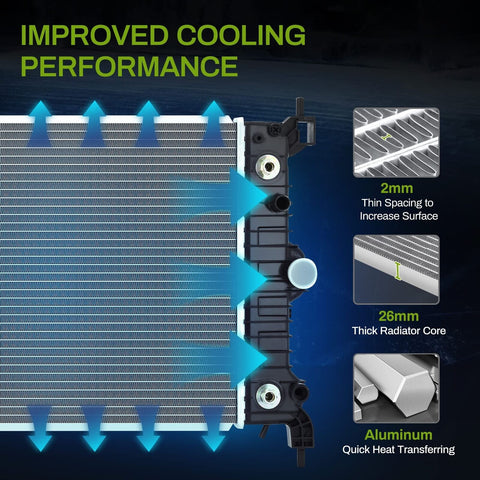 AUTOSAVER88 Radiator Compatible with 2012 2013 2014 2015 2016 2017 2018 Chevr...