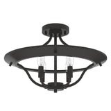 Hunter - Perch Point 4-light Noble Bronze, Extra Large Flush Mount Light, Dim...