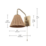 Globe Electric Novogratz x 65000052 Novogratz x Globe 1-Light Wall Sconce, Ma...