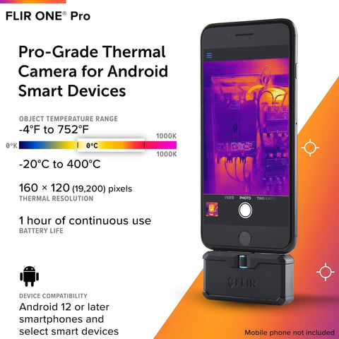 FLIR ONE Pro Thermal Imaging Camera for Android USB-C, Professional Grade The...