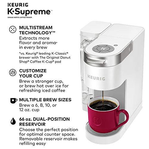 Keurig® K-Supreme Single Serve K-Cup Pod Coffee Maker, K-Supreme, White