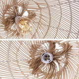 Arturesthome 1 Light Natural Rattan Pendant Light Fixture,Woven Pendant Light...