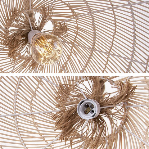 Arturesthome 1 Light Natural Rattan Pendant Light Fixture,Woven Pendant Light...