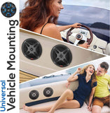 Pyle 6.5'' Dual Marine Speakers Kit - Waterproof-Rated w/Amplified Bluetooth ...