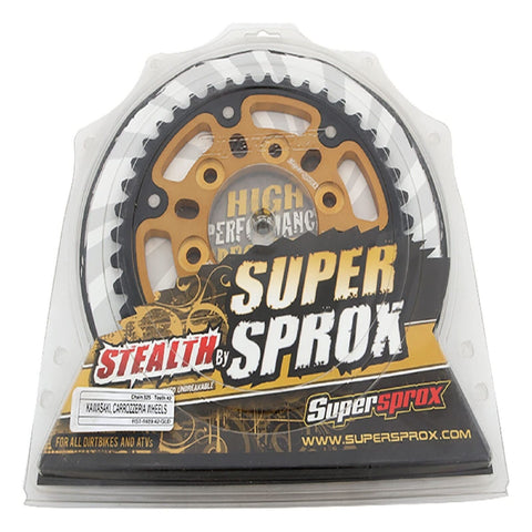 Supersprox - Gold Stealth Sprocket, 42T, Chain Size 525, Rst-1489-42-Gld