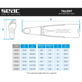 Seac Sub Talent Fins Black 4.5-5