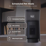 Smart HD Cat Feeder, 1080p HD Camera Pet Feeder Night Vision, 6L Anti Jam Fre...