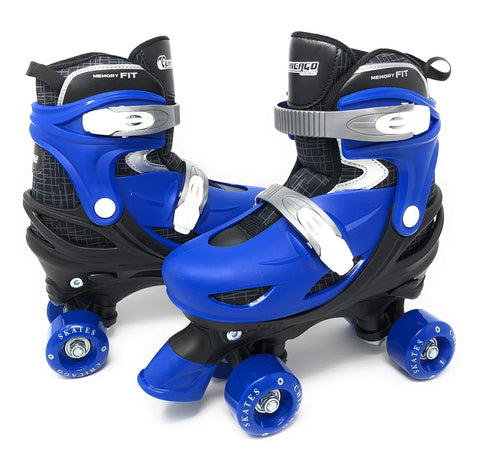 Chicago Skates Quad Roller Skates Combo with Protective Gear Black/Blue