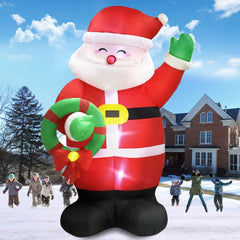 Danxilu 12 FT Giant Christmas Inflatable Santa Outdoor Yard Decorations,Huge ...