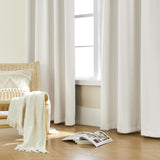 SHINELAND 132 Inch Curtains Blackout 2 Panels Set Extra Long Pleated 11 FT Le...