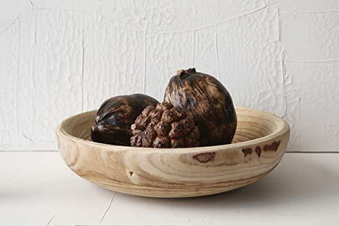 Creative Co-Op Decorative Paulownia Wood Bowl Natural