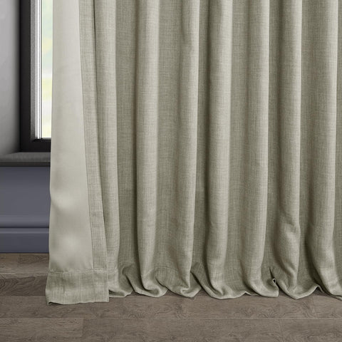 HPD Half Price Drapes Faux Linen Room Darkening Curtains - 96 Inches Long Ext...