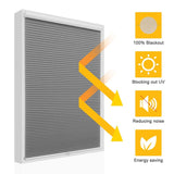 Blackout Cellular Shades Cordless Blinds Window Shades for Home, 45W x 64H, C...