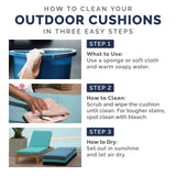 Arden Selections Oceantex Outdoor Dining Chair Cushion Set, 21 x 38, Recycled...