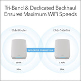 NETGEAR Orbi Whole Home Tri-Band Mesh WiFi 6 System (RBK752P) &#8211; Router wit