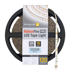 Armacost Lighting RibbonFlex Pro 24V White LED Strip Light Tape 120 LED/m 500...