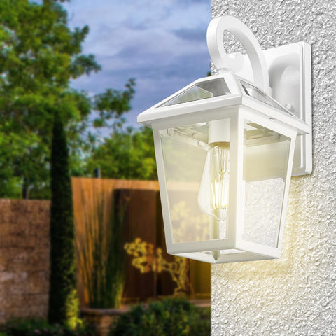 Outdoor Light Fixtures Wall Mount, Waterproof Exterior Wall Lanterns with Gla...
